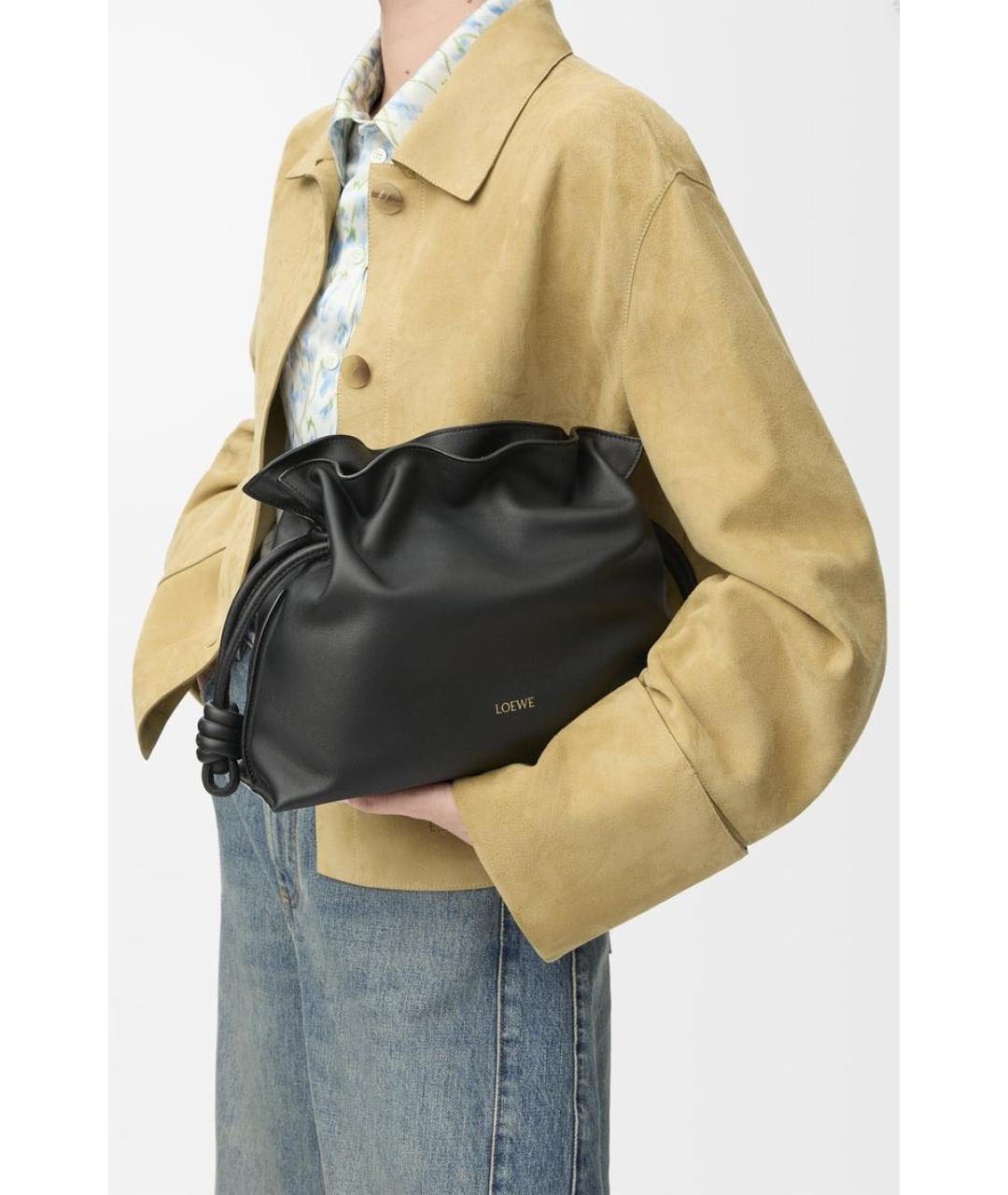 LOEWE Черная кожаная сумка через плечо, фото 3