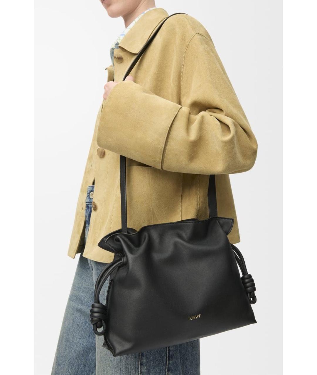 LOEWE Черная кожаная сумка через плечо, фото 2