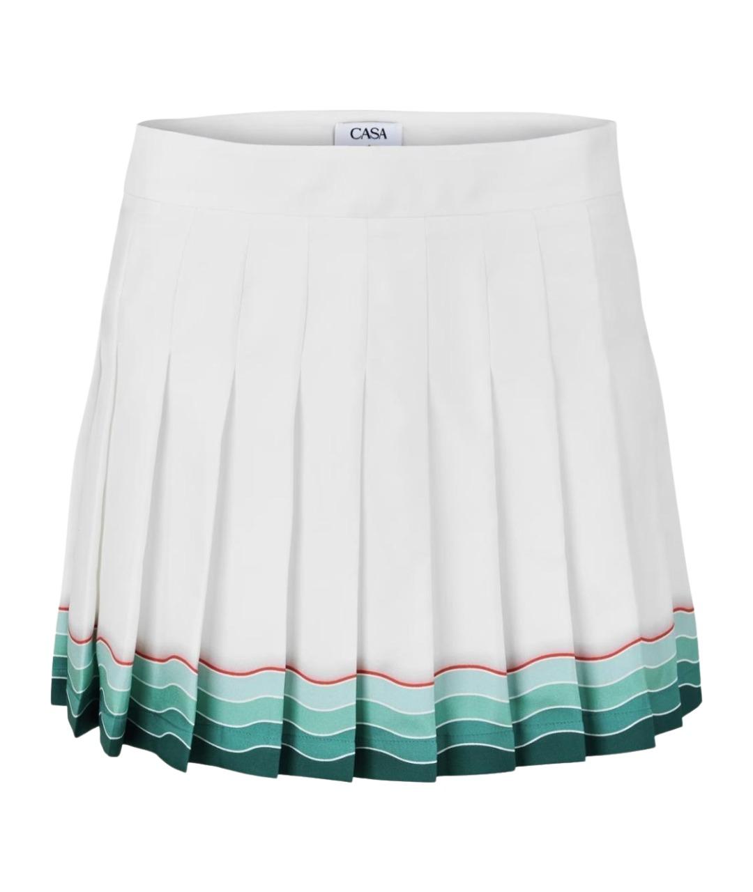 CASABLANCA Белая шелковая юбка мини, фото 1