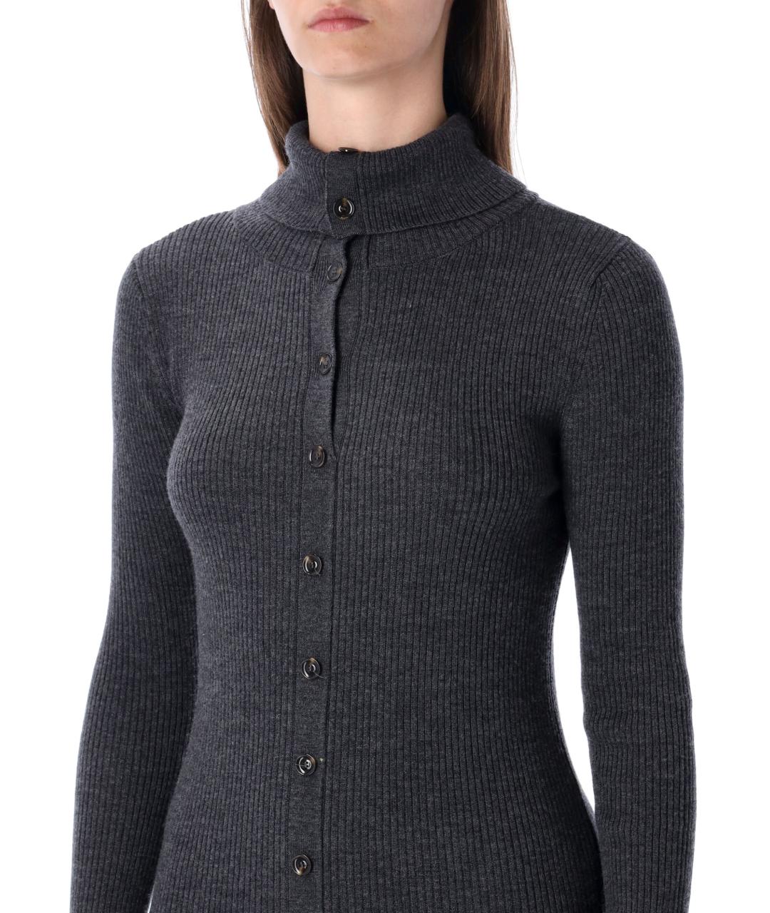 SESSUN Серое шерстяное повседневное платье, фото 3