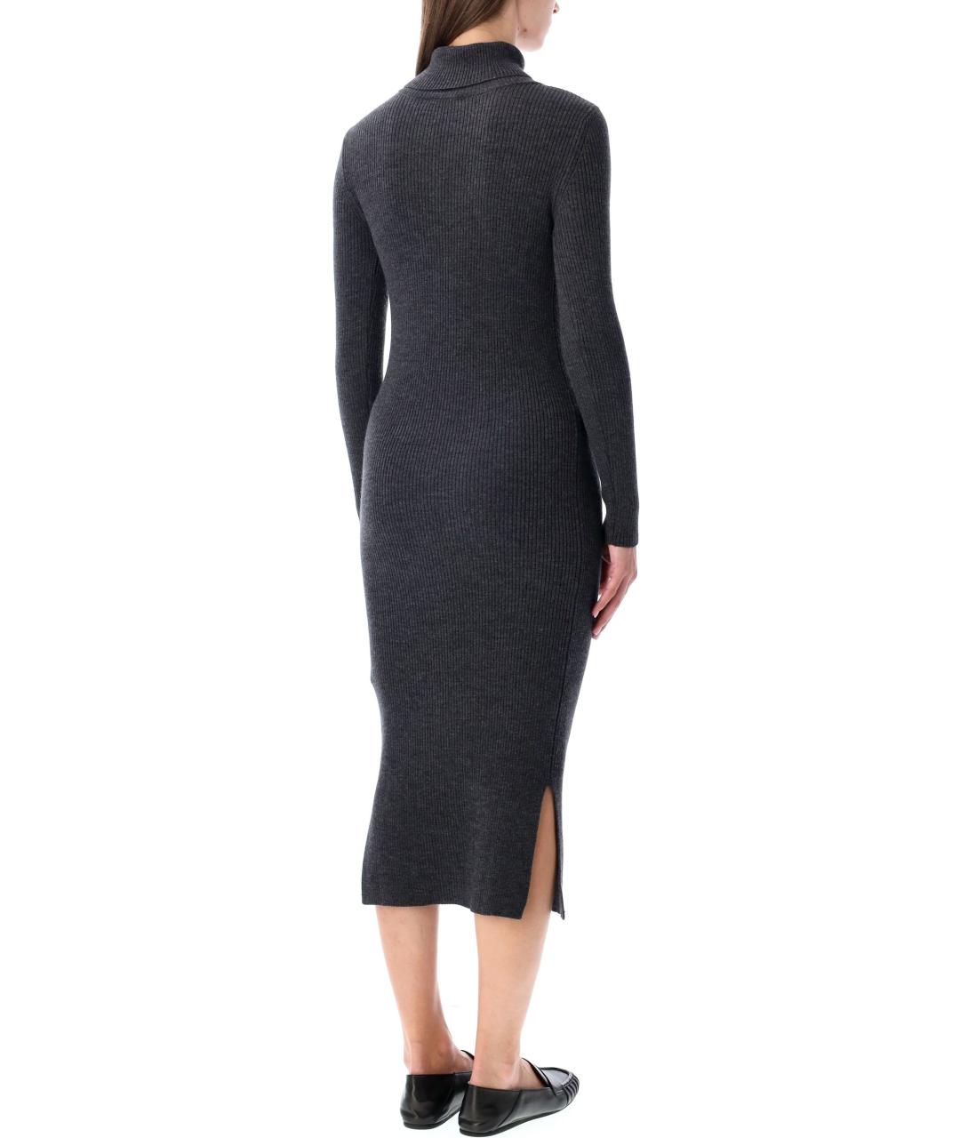 SESSUN Серое шерстяное повседневное платье, фото 2