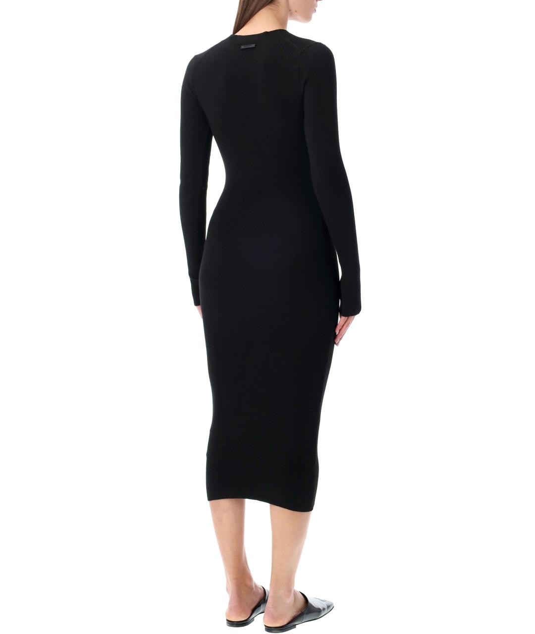 FEAR OF GOD ESSENTIALS Черное полиэстеровое повседневное платье, фото 2