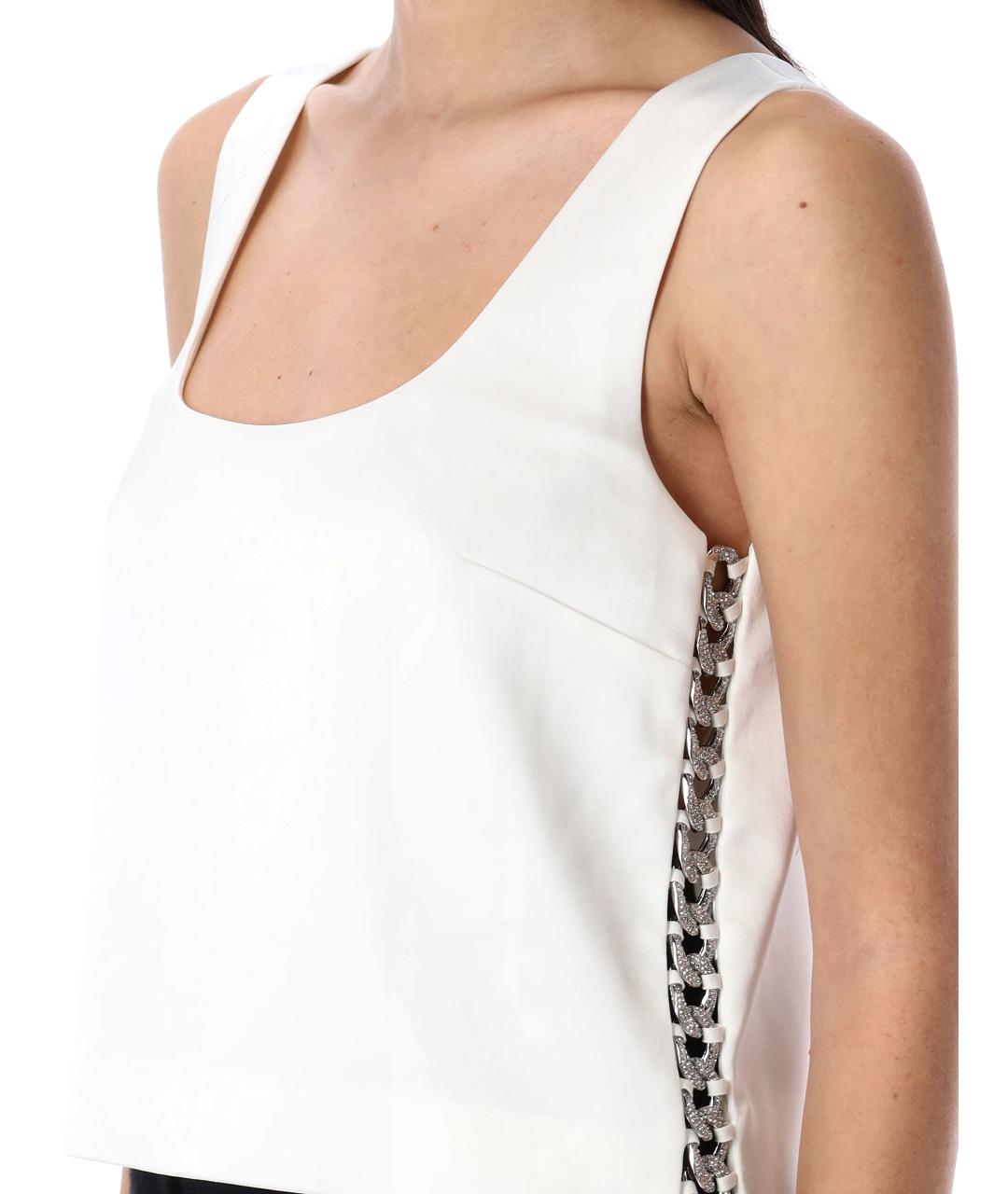 SELF-PORTRAIT Белая полиэстеровая майка, фото 4