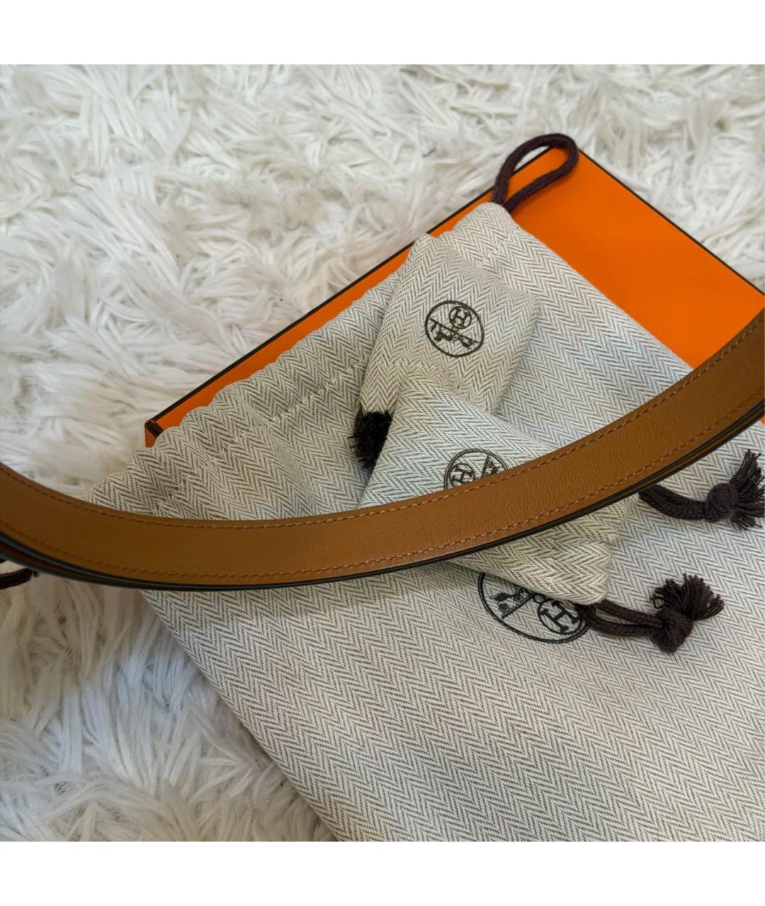 HERMES Черный кожаный ремень, фото 4