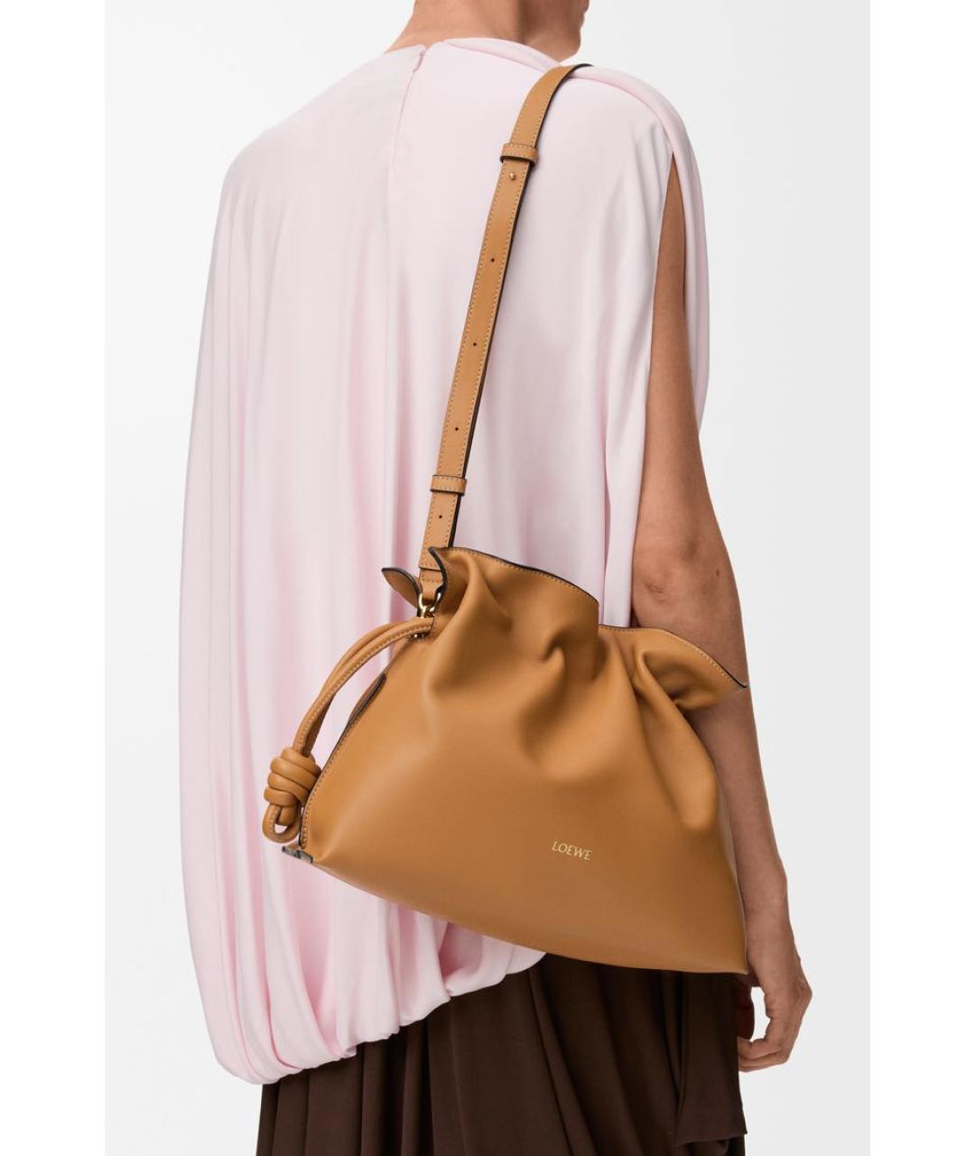 LOEWE Оранжевая кожаная сумка через плечо, фото 3