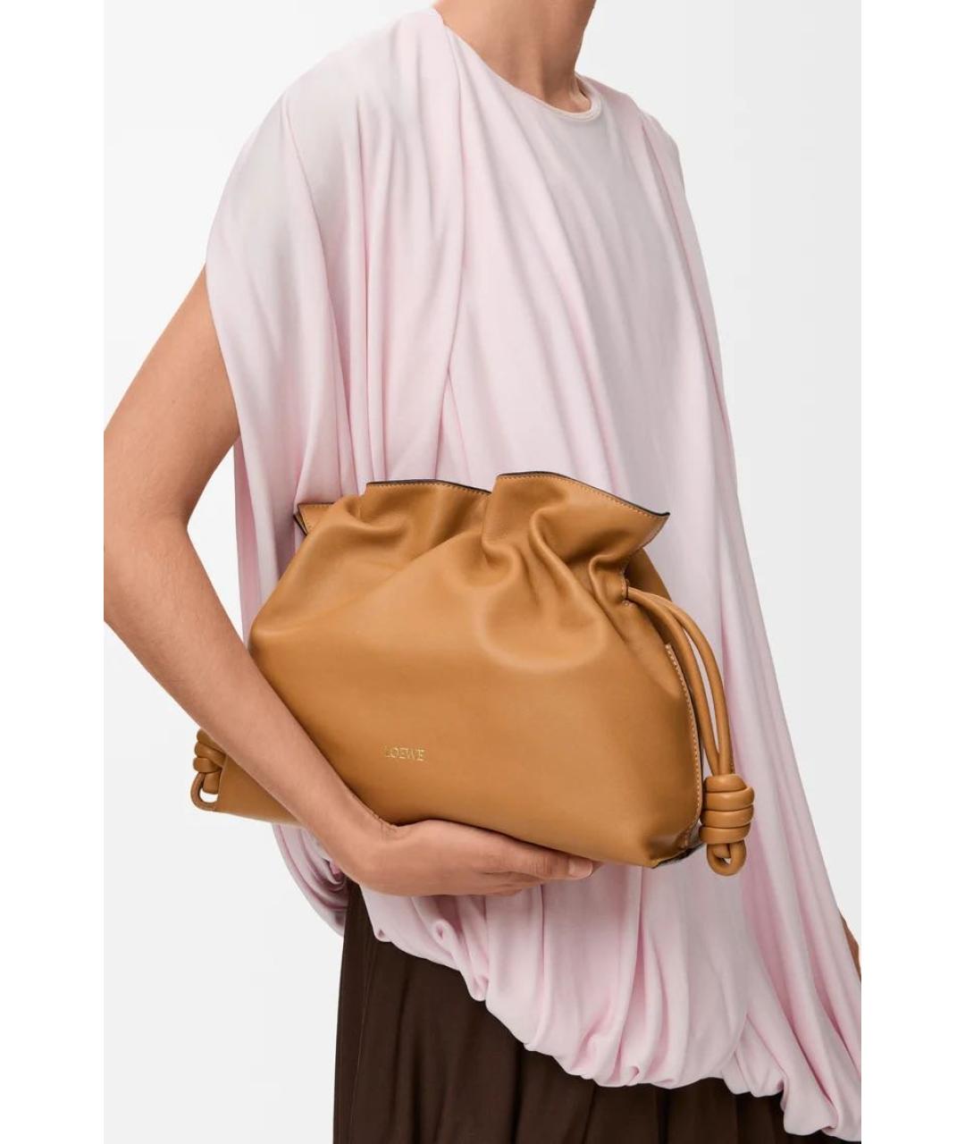 LOEWE Оранжевая кожаная сумка через плечо, фото 2