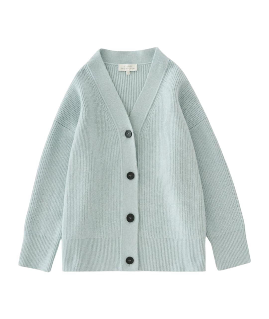 STUDIO NICHOLSON Голубой шерстяной кардиган, фото 1