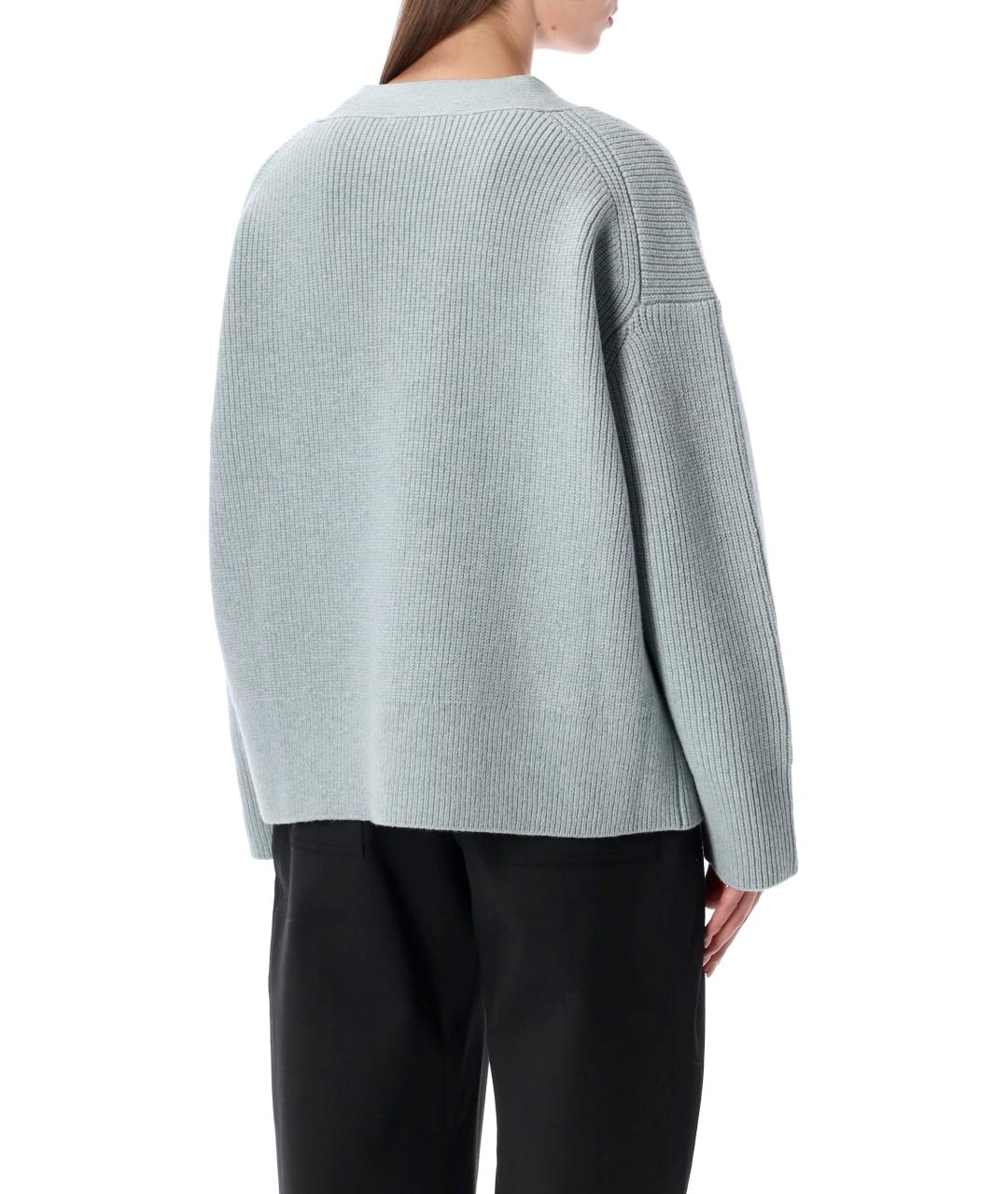 STUDIO NICHOLSON Голубой шерстяной кардиган, фото 3