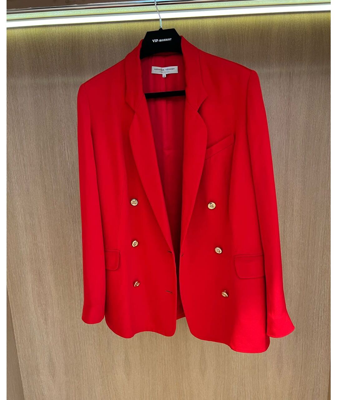 ALEXANDER TEREKHOV Красный шелковый жакет/пиджак, фото 9