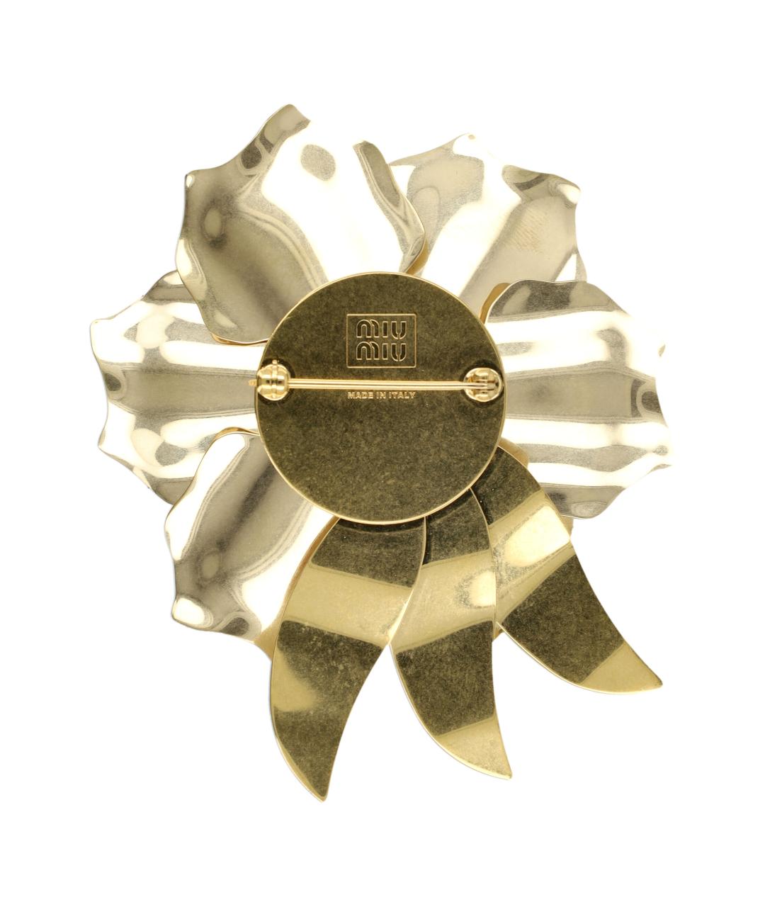 MIU MIU Золотая металлическая булавка / брошь, фото 2