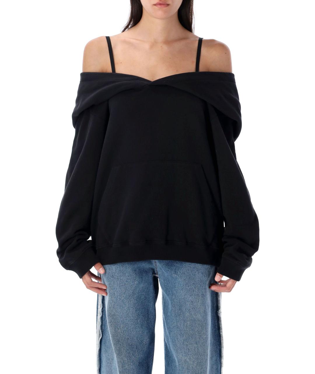 MM6 MAISON MARGIELA Черный хлопковый джемпер / свитер, фото 2