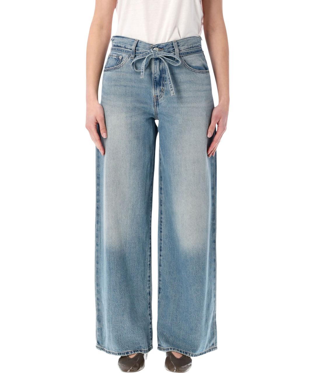 LEVI'S Синие хлопковые прямые джинсы, фото 1