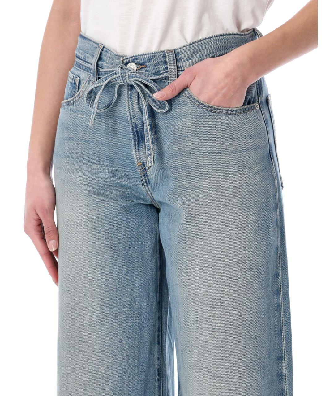 LEVI'S Синие хлопковые прямые джинсы, фото 3