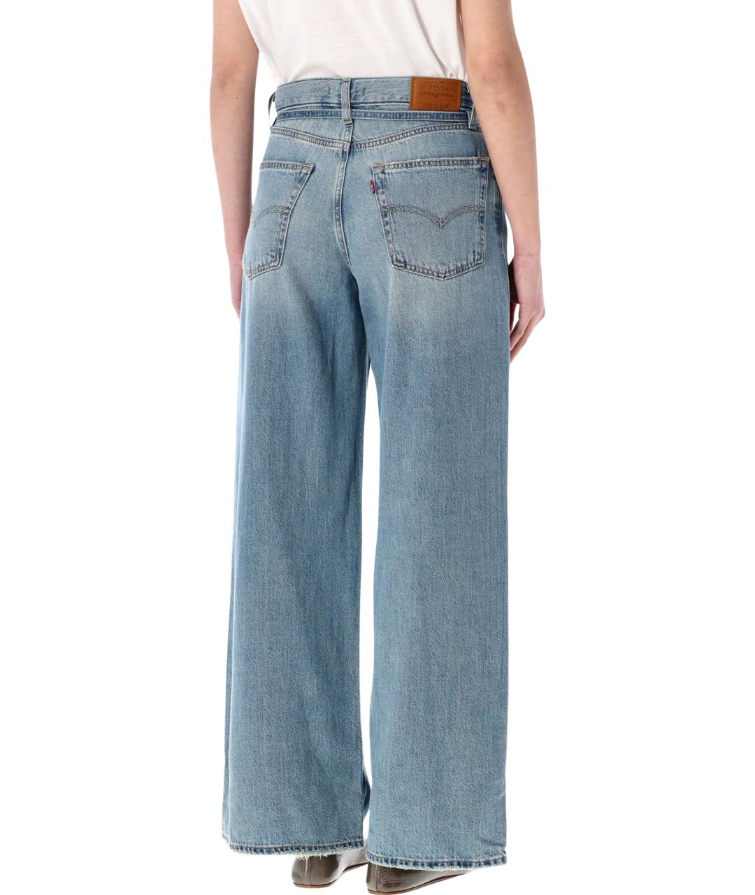 LEVI'S Синие хлопковые прямые джинсы, фото 2