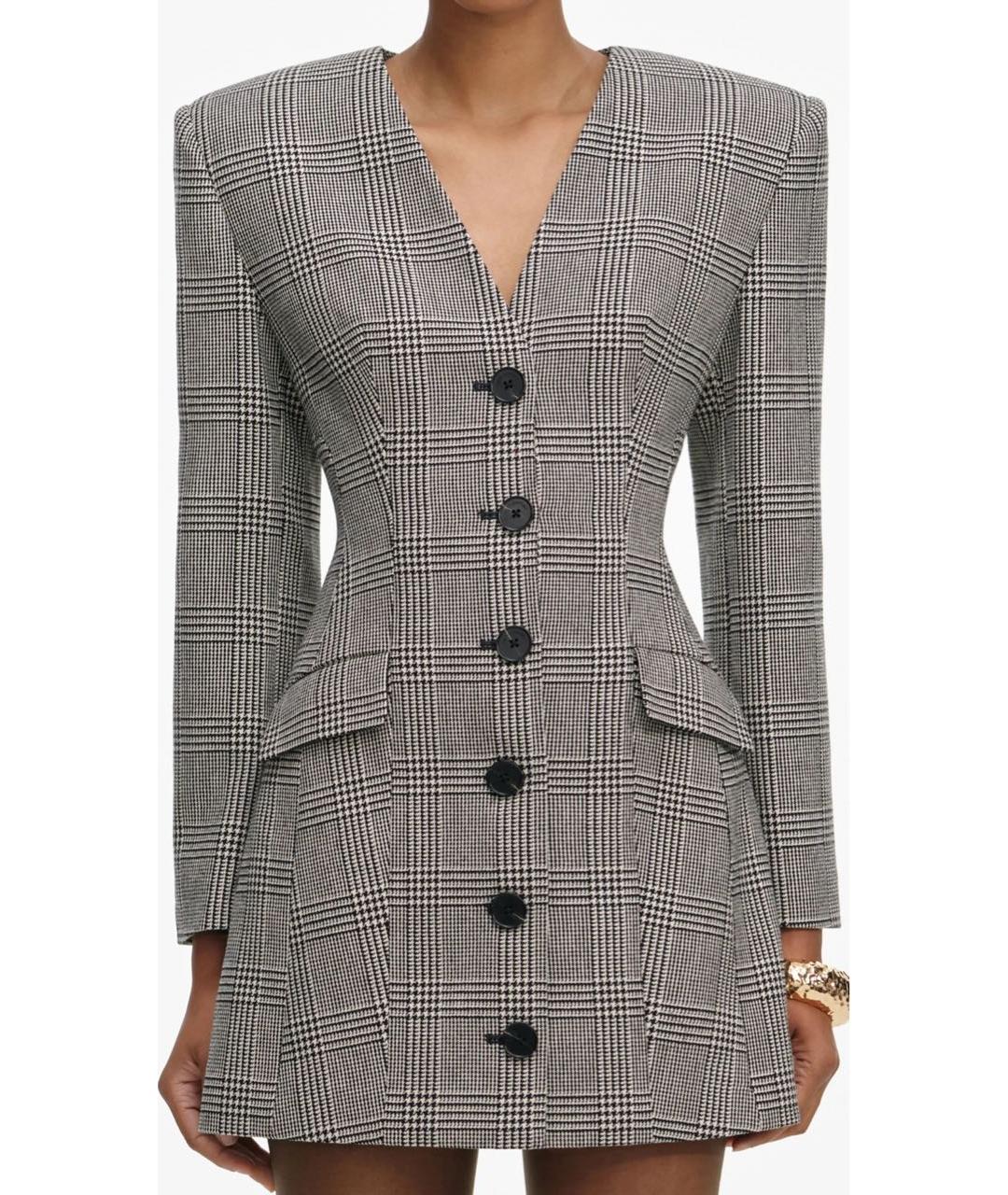 SELF-PORTRAIT Мульти шерстяное повседневное платье, фото 5