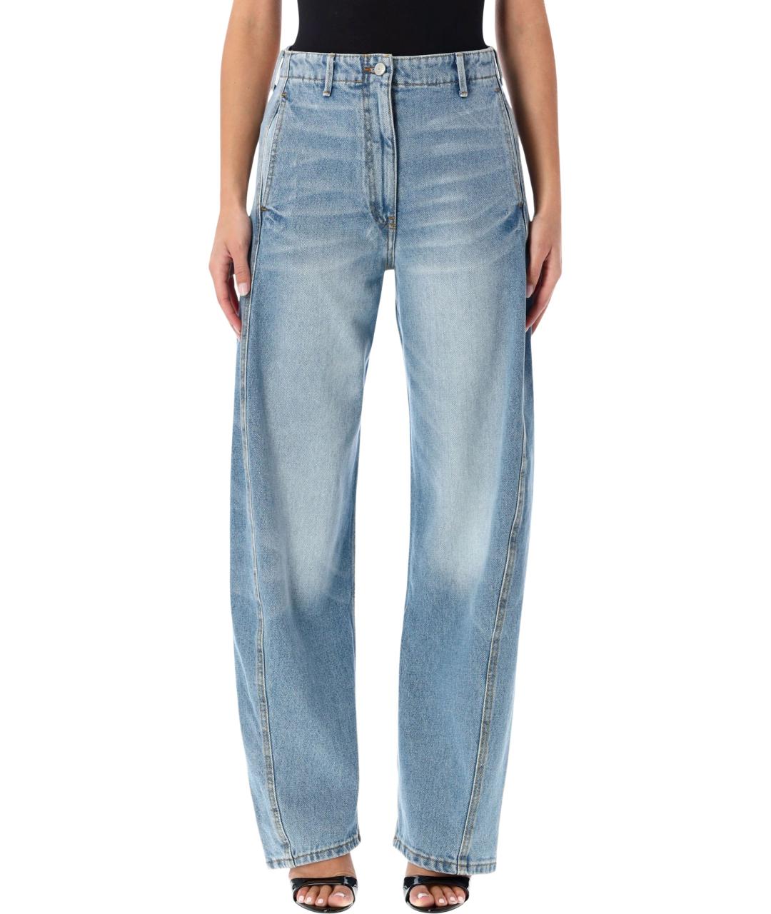 MAGDA BUTRYM Голубые хлопковые прямые джинсы, фото 1