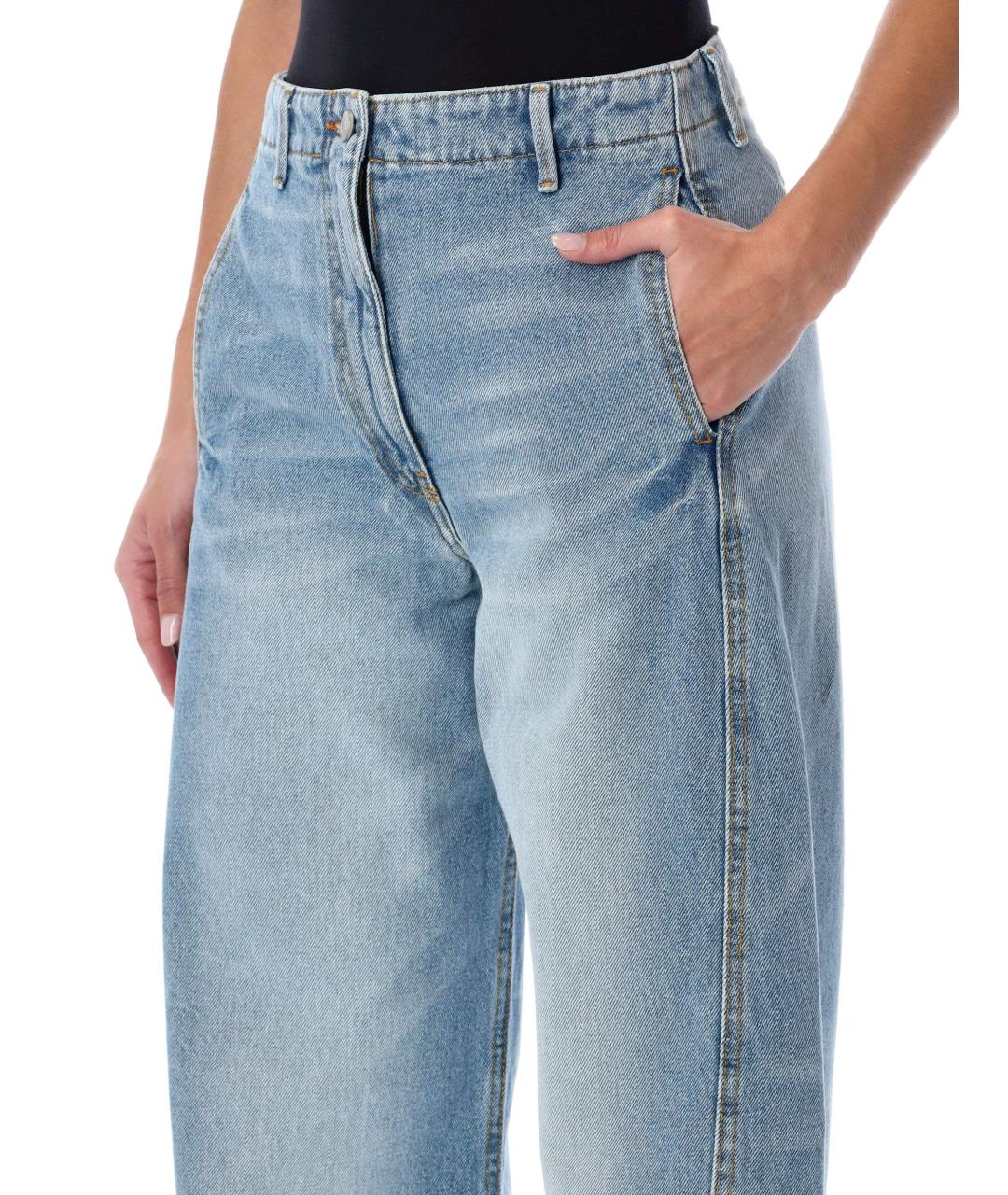 MAGDA BUTRYM Голубые хлопковые прямые джинсы, фото 3