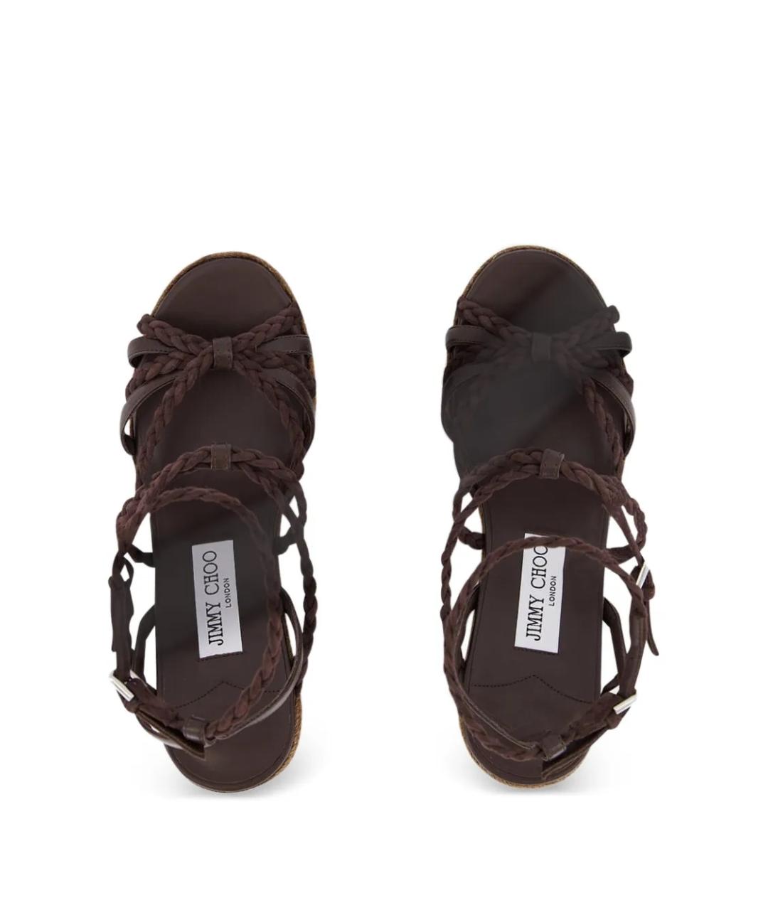 JIMMY CHOO Коричневые босоножки, фото 4