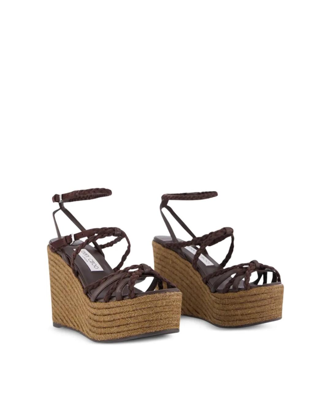 JIMMY CHOO Коричневые босоножки, фото 2
