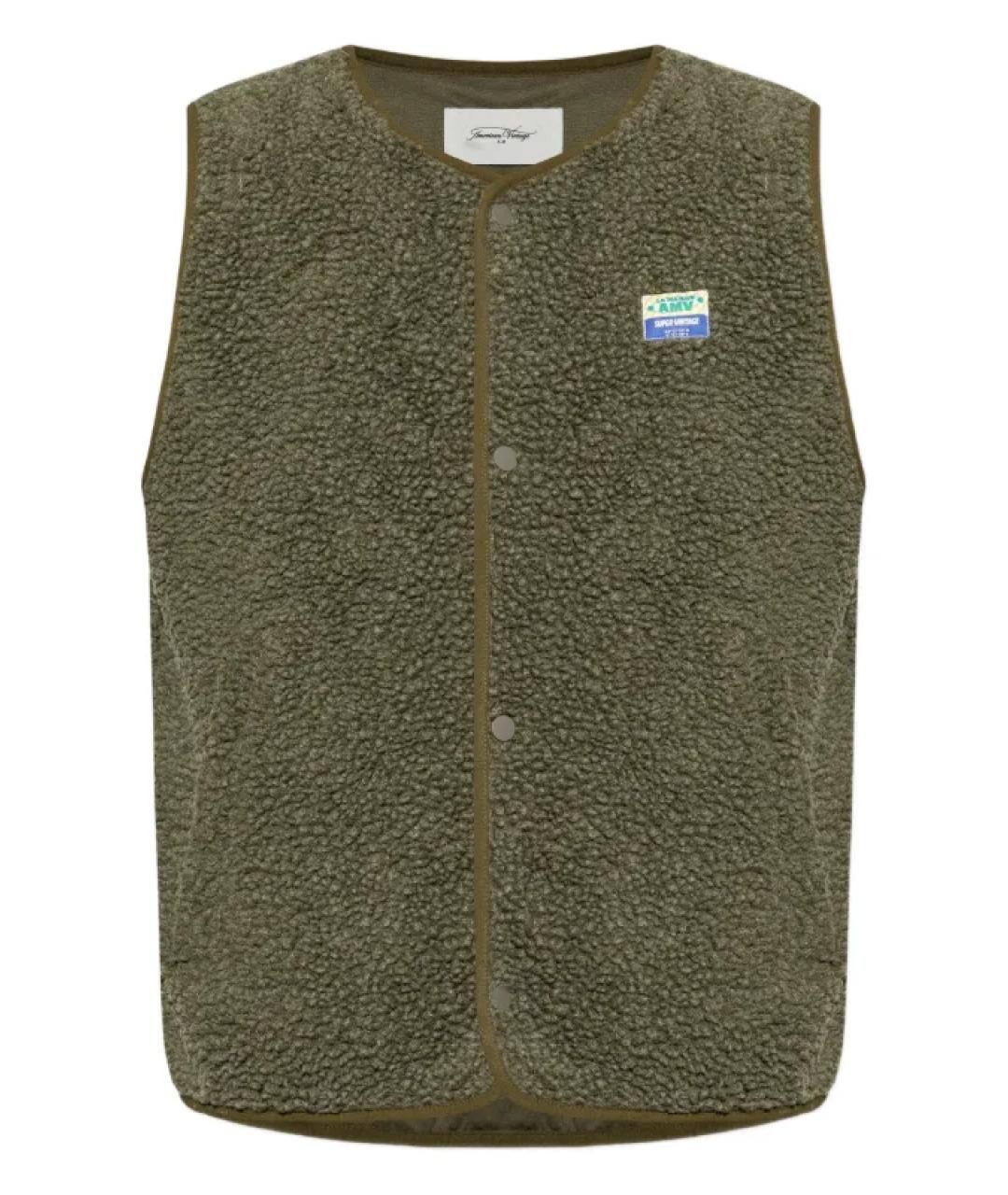 American vintage Зеленый полиэстеровый жилет, фото 1