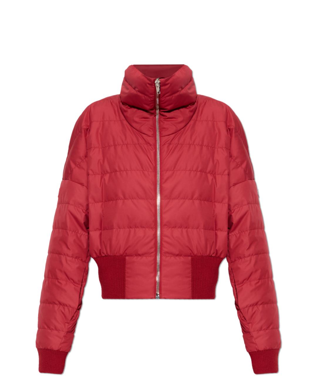 MONCLER Красный полиамидовый пуховик, фото 1