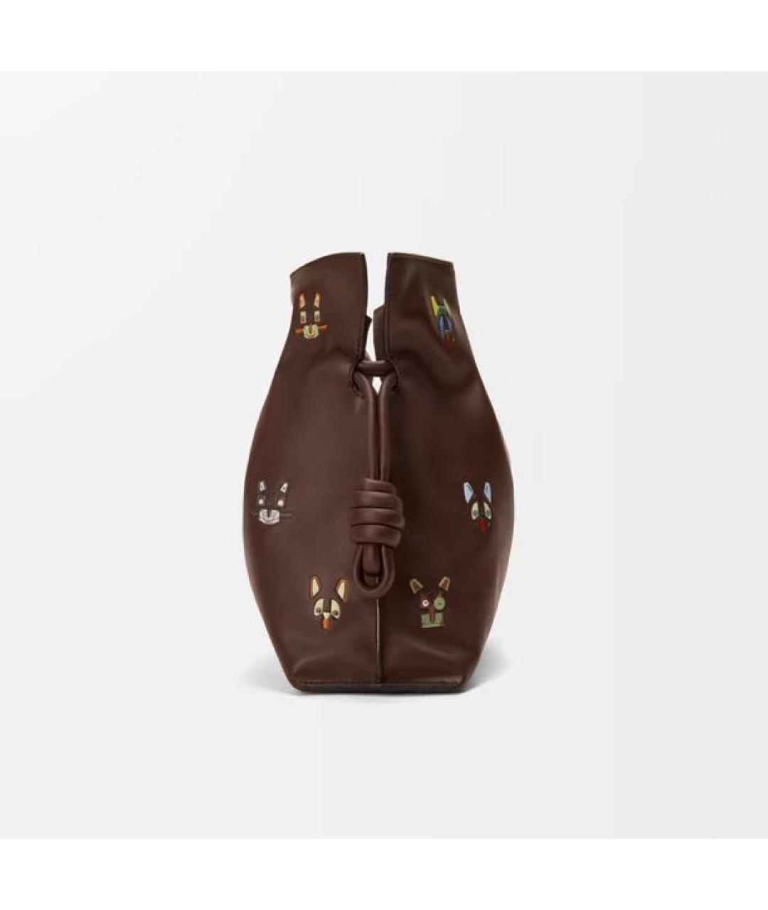 LOEWE Коричневая кожаная сумка через плечо, фото 5