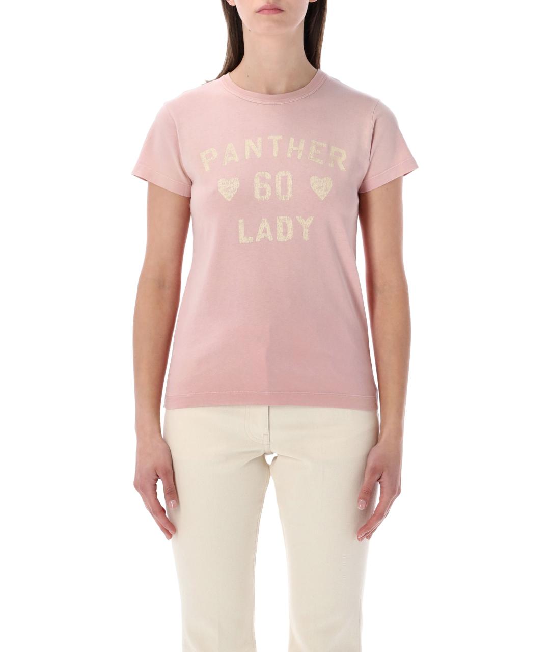 VALENTINO Розовая хлопковая футболка, фото 2