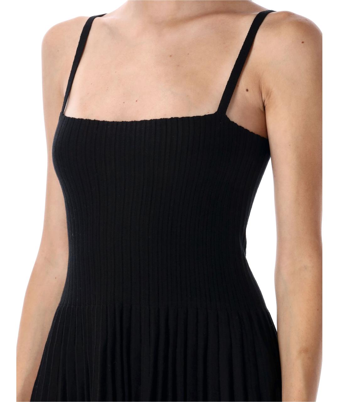 MAGDA BUTRYM Черное хлопковое коктейльное платье, фото 4