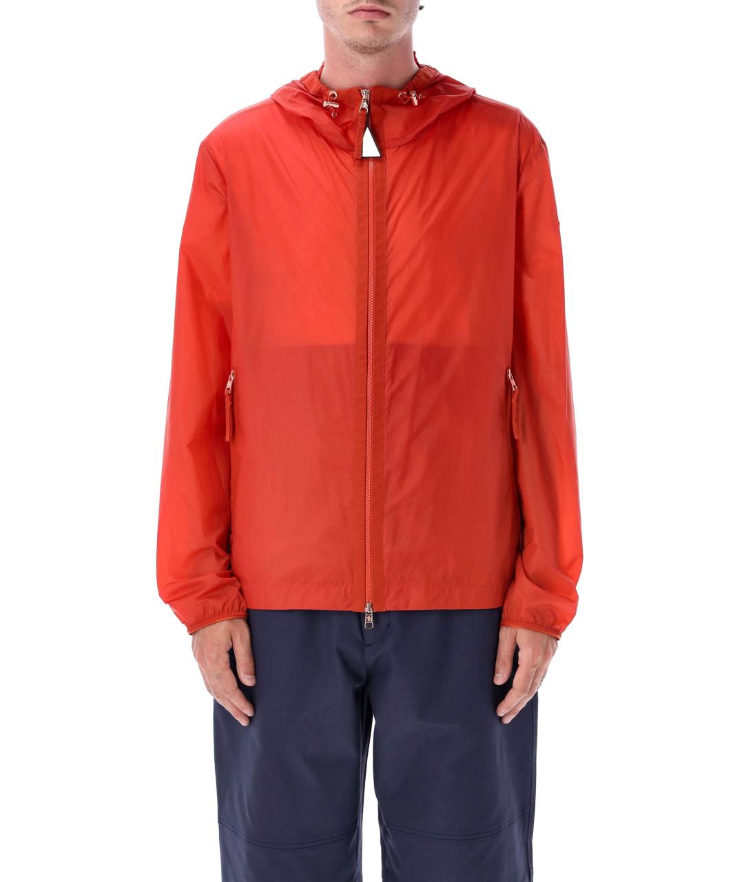 MONCLER Красная полиамидовая куртка, фото 2