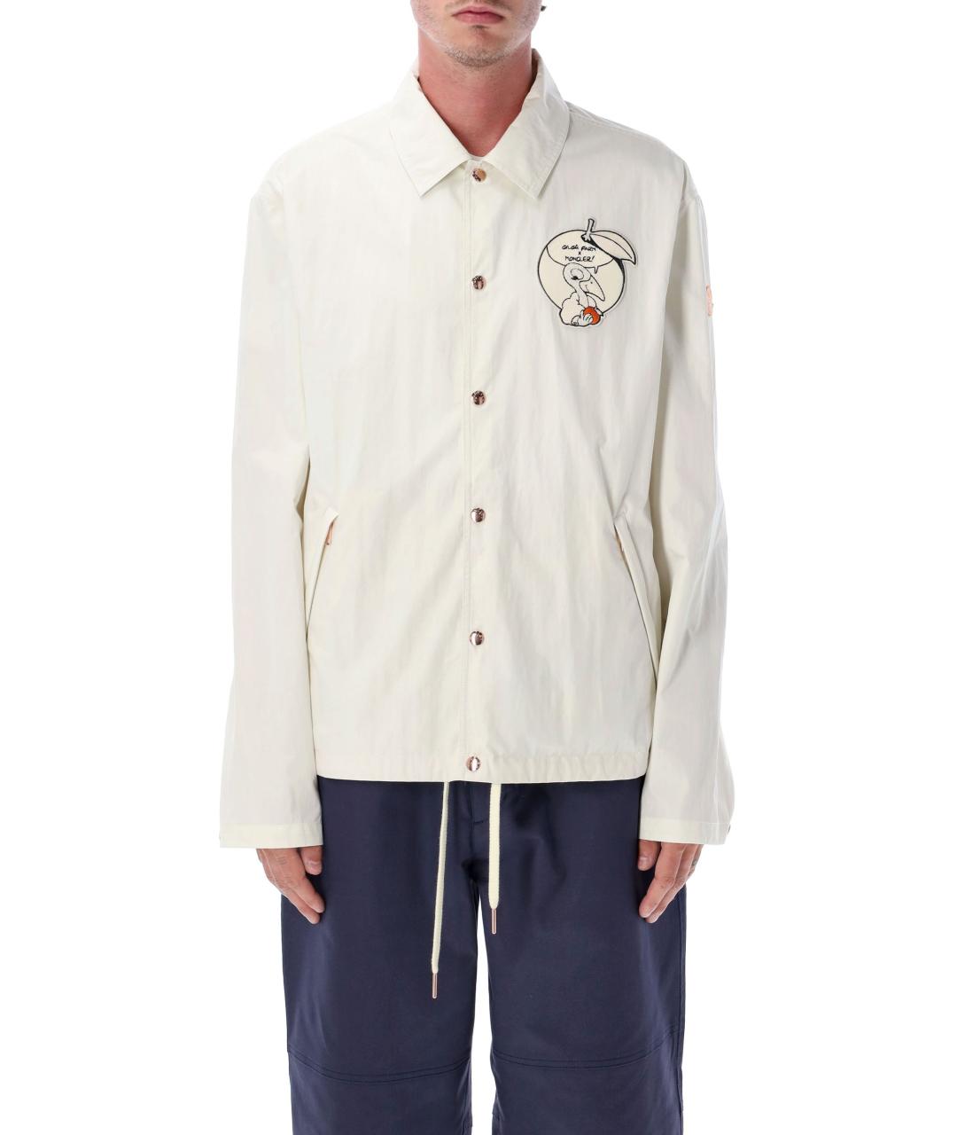 MONCLER Белая хлопковая куртка, фото 2