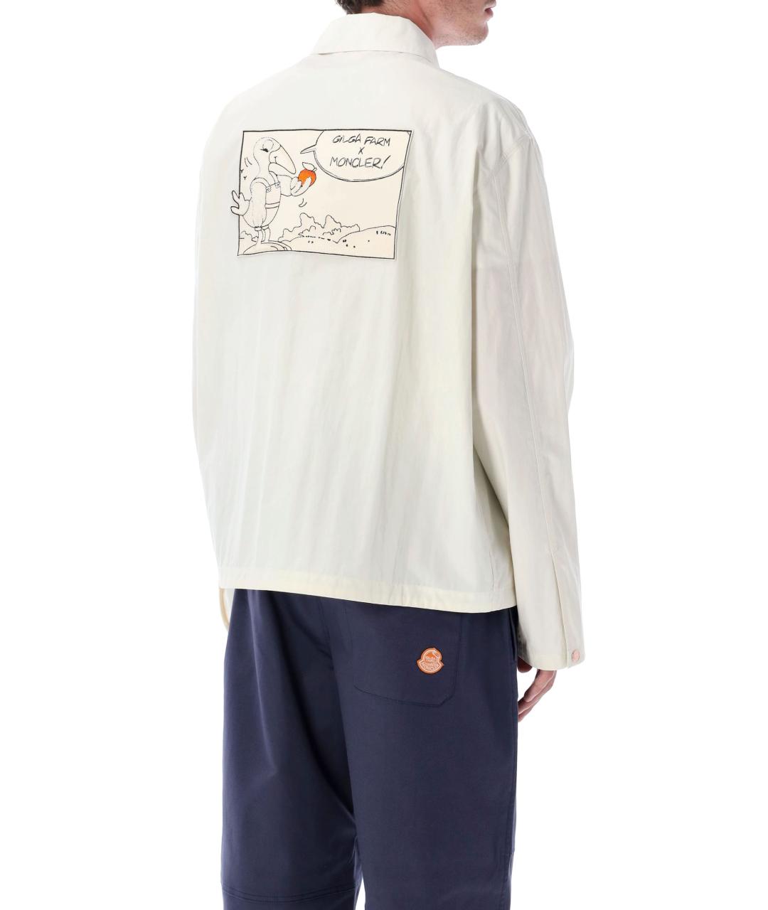 MONCLER Белая хлопковая куртка, фото 3