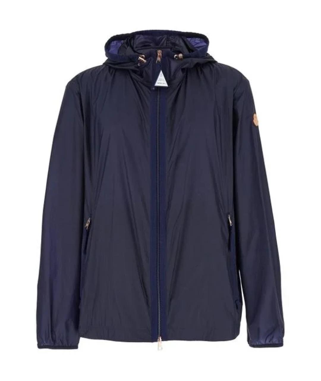 MONCLER Синяя полиамидовая куртка, фото 1