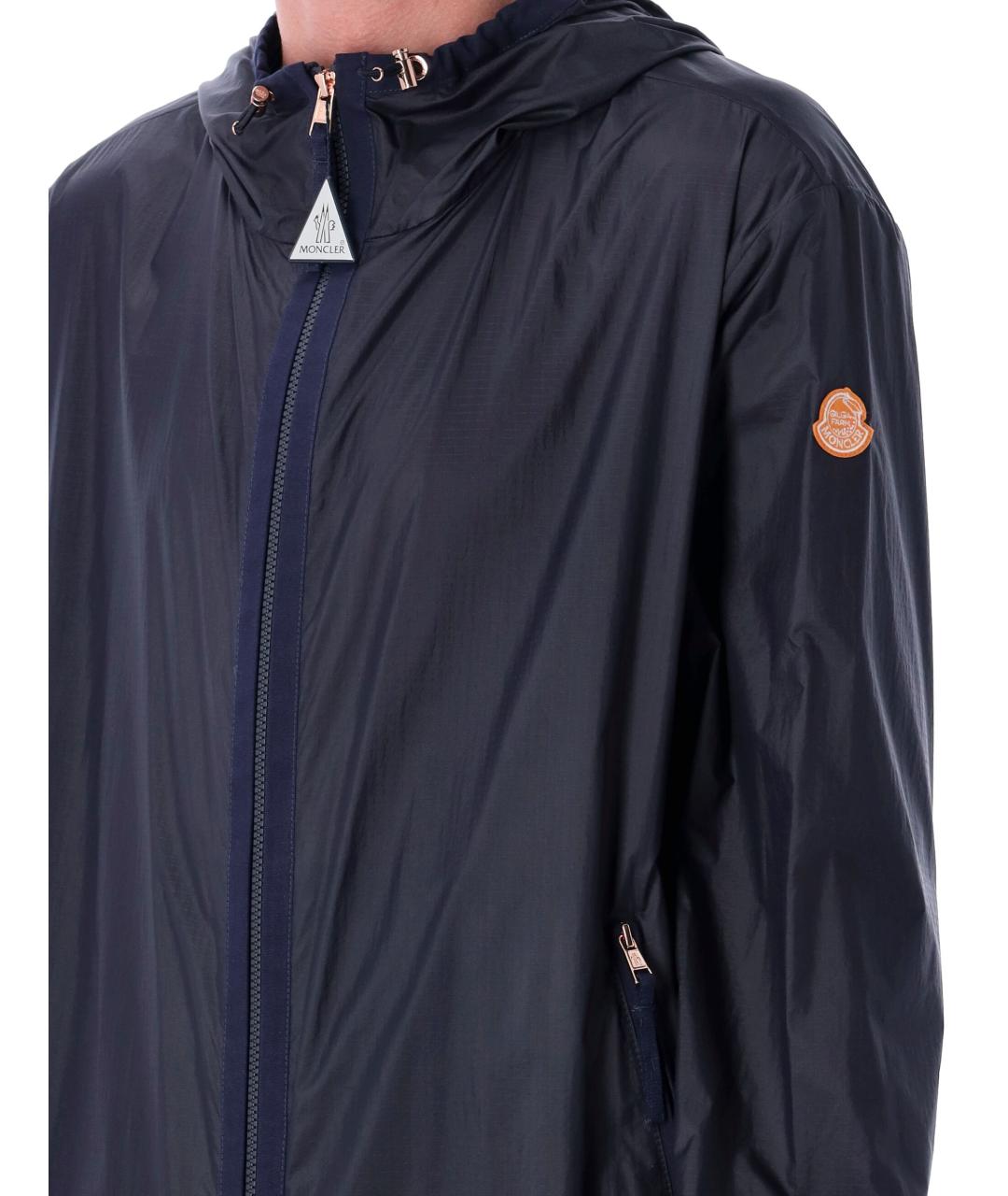 MONCLER Синяя полиамидовая куртка, фото 4