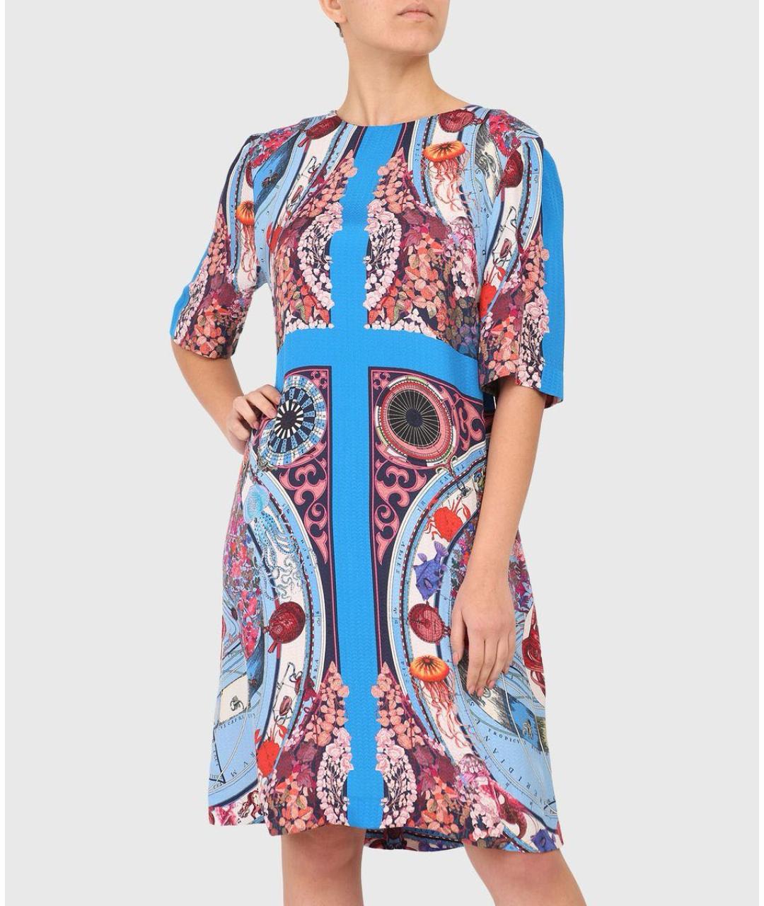 ETRO Мульти шелковое коктейльное платье, фото 2