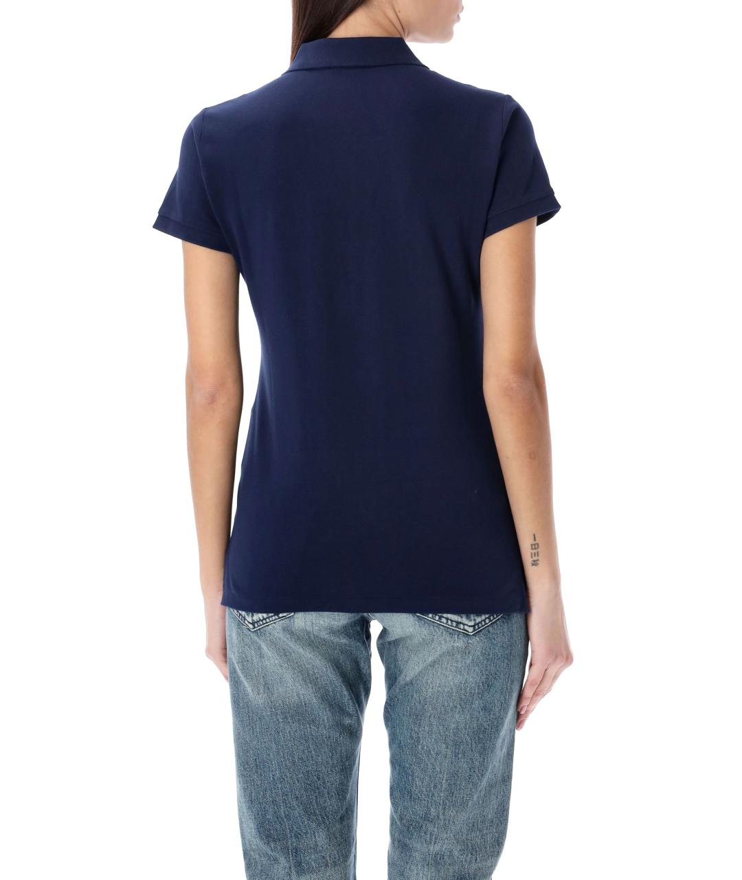 POLO RALPH LAUREN Синяя хлопковая футболка, фото 3