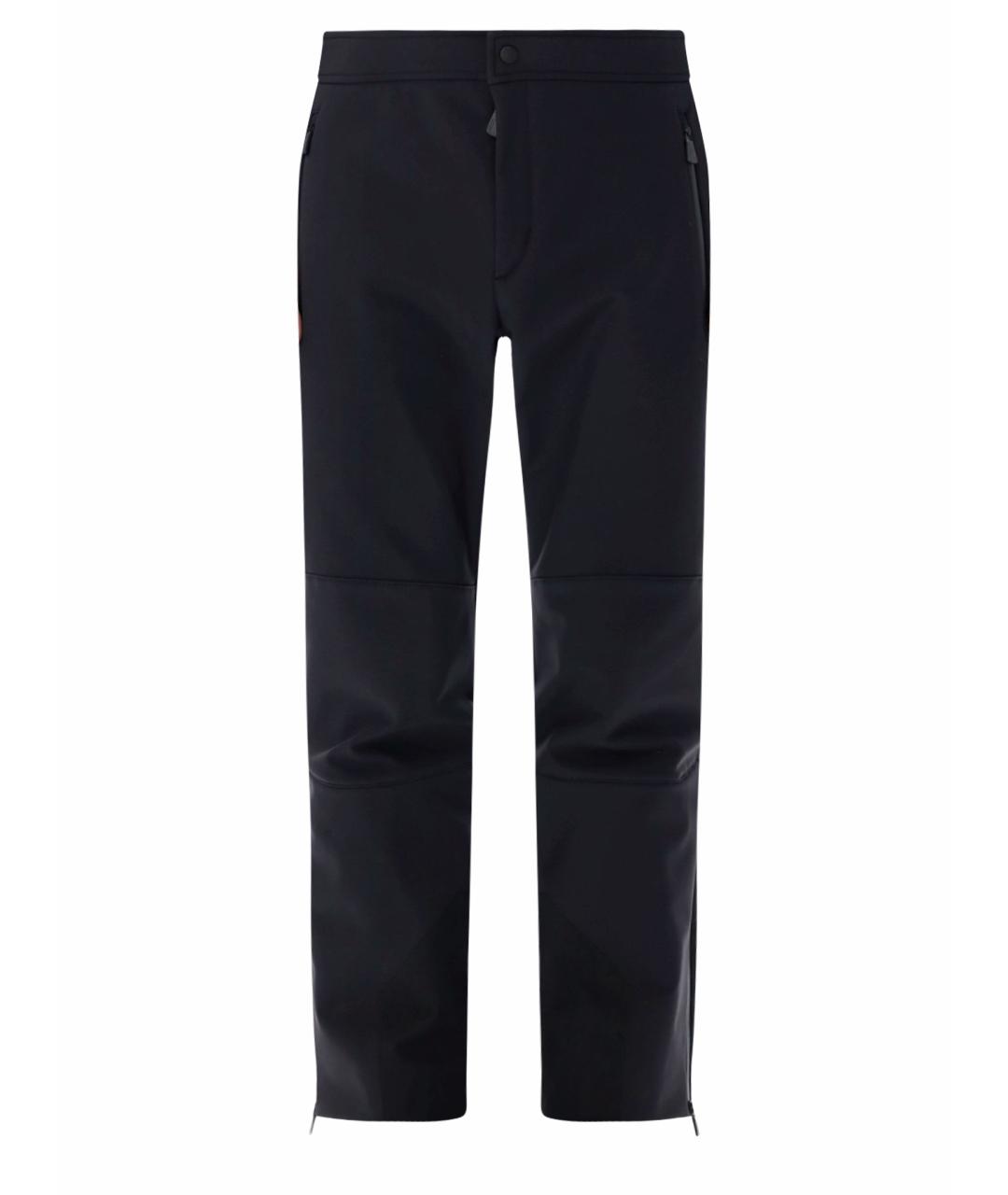 MONCLER GRENOBLE Черные полиэстеровые повседневные брюки, фото 1