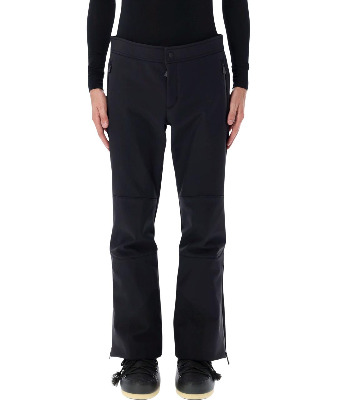 MONCLER GRENOBLE Черные полиэстеровые повседневные брюки, фото 4