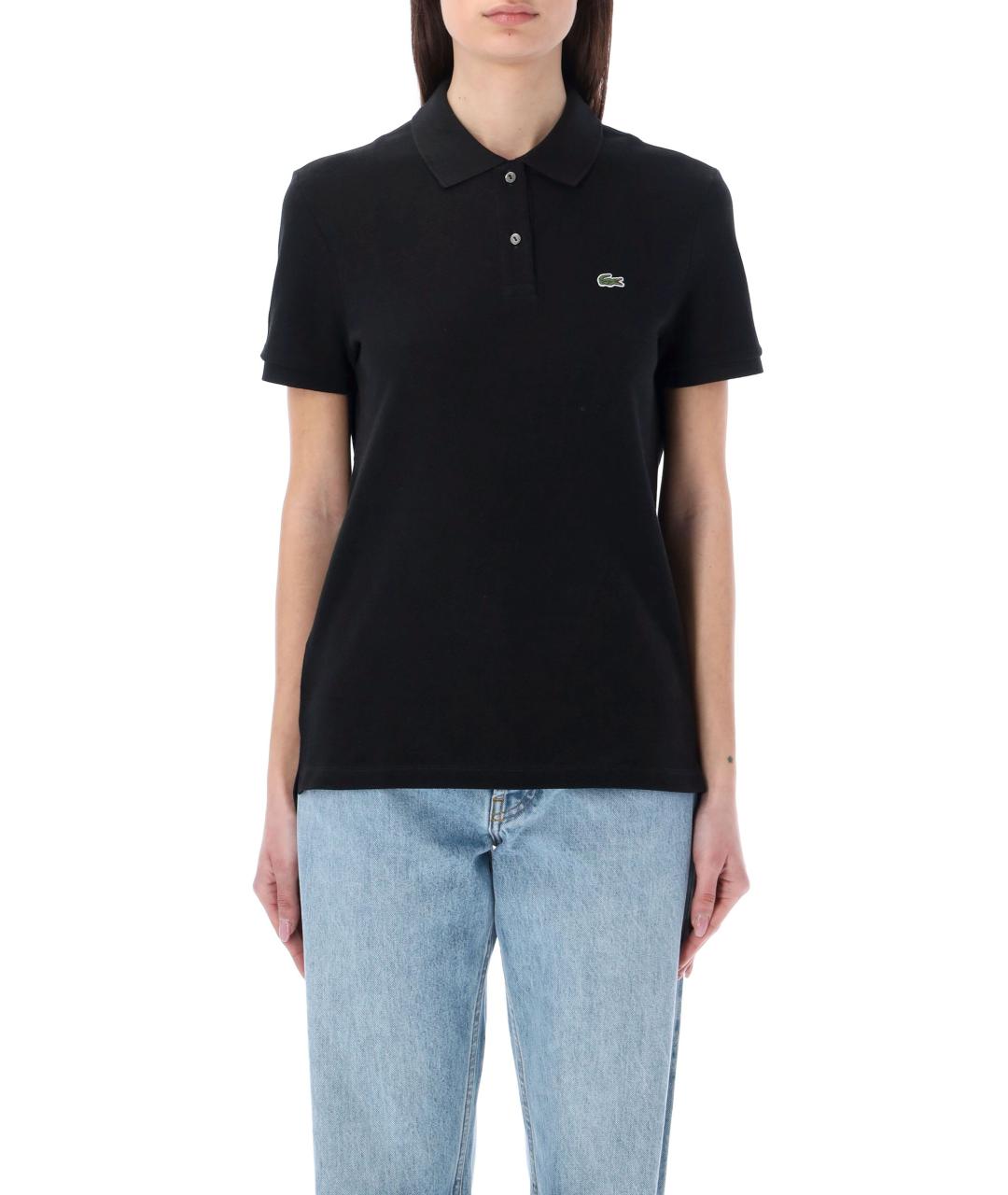 LACOSTE Черная хлопковая футболка, фото 1