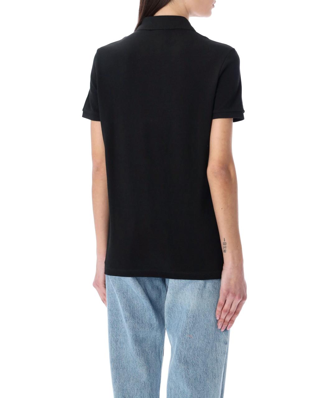 LACOSTE Черная хлопковая футболка, фото 2