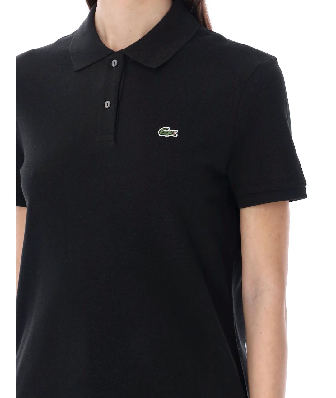 LACOSTE Черная хлопковая футболка, фото 3