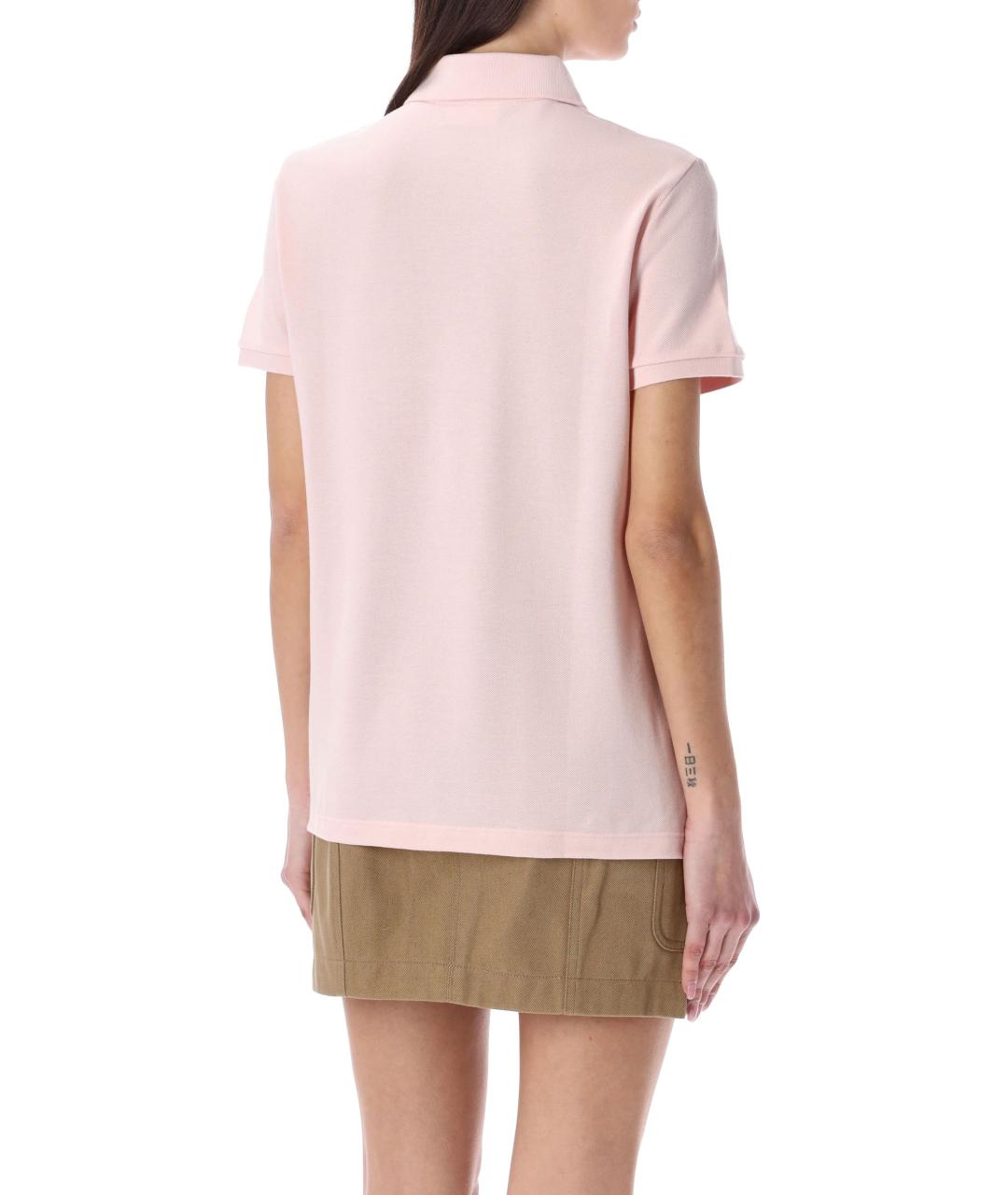 LACOSTE Розовая хлопковая футболка, фото 2