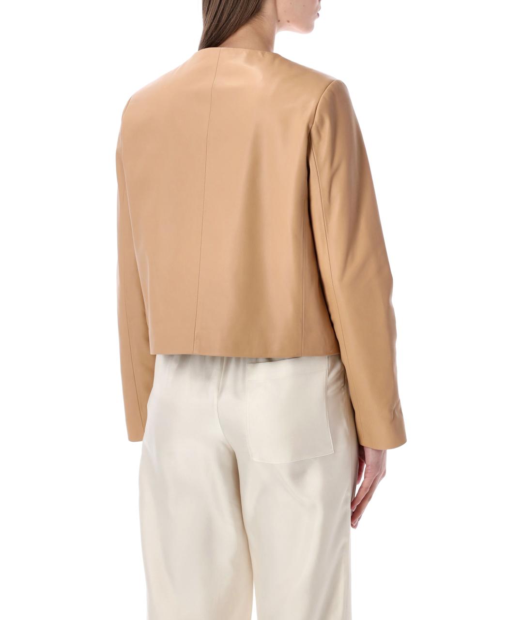 LOULOU STUDIO Бежевая кожаная куртка, фото 3