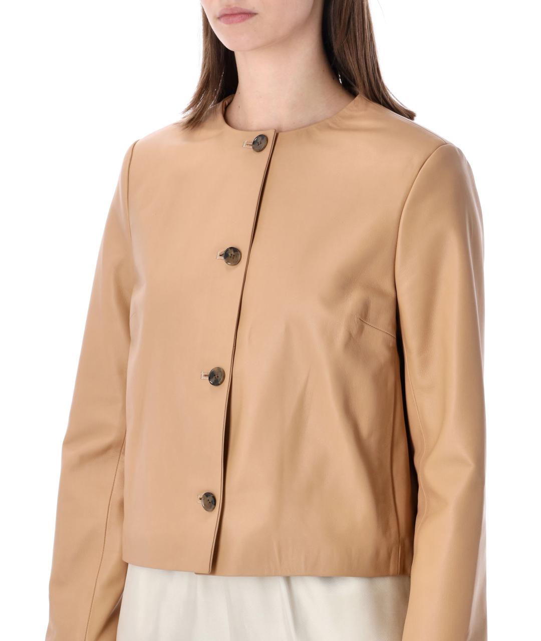 LOULOU STUDIO Бежевая кожаная куртка, фото 4