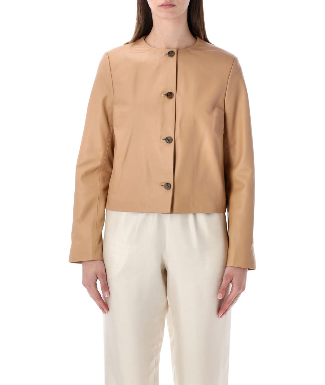 LOULOU STUDIO Бежевая кожаная куртка, фото 2