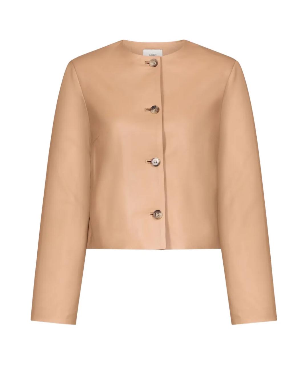 LOULOU STUDIO Бежевая кожаная куртка, фото 1