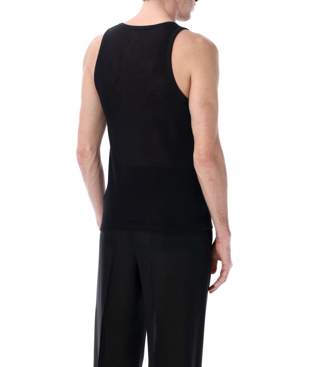 TOM FORD Черная хлопковая майка, фото 2