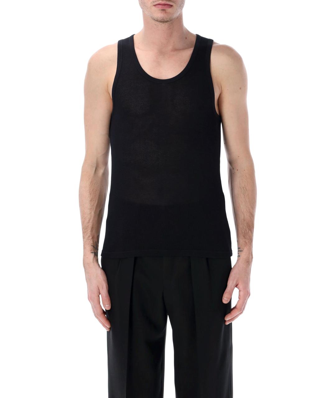 TOM FORD Черная хлопковая майка, фото 1