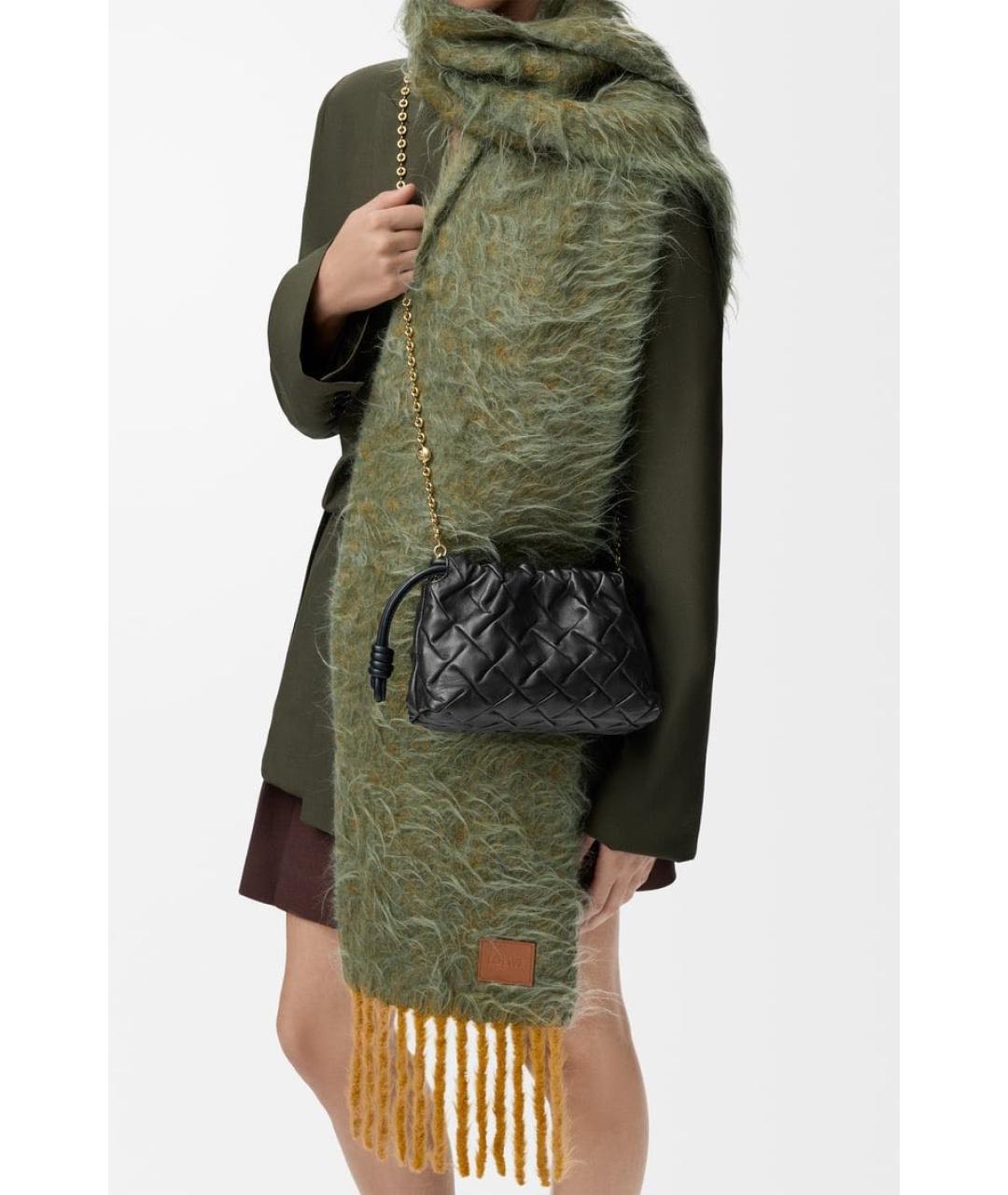 LOEWE Черная кожаная сумка через плечо, фото 3