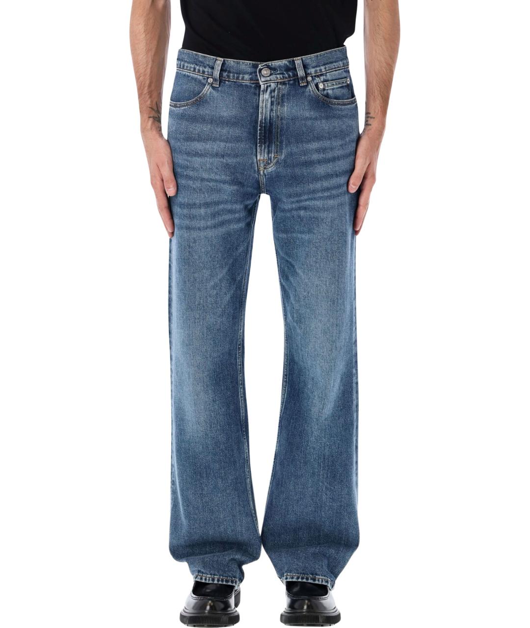 OUR LEGACY Синие хлопковые прямые джинсы, фото 4