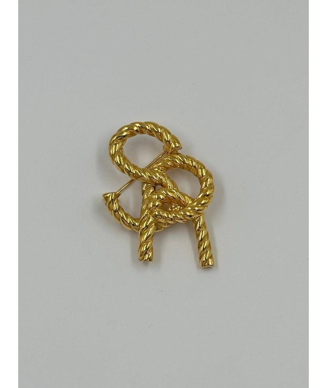 SONIA RYKIEL Золотая позолоченная булавка / брошь, фото 5